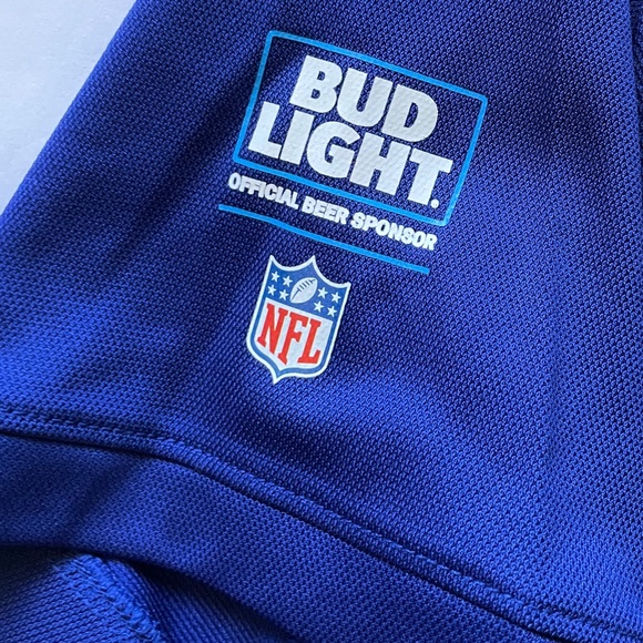 NIKE LOS ANGELES RAMS Mens Medium Polo Shirt Blue Short Sleeve Dri Fit NWT - Picture 8 of 14